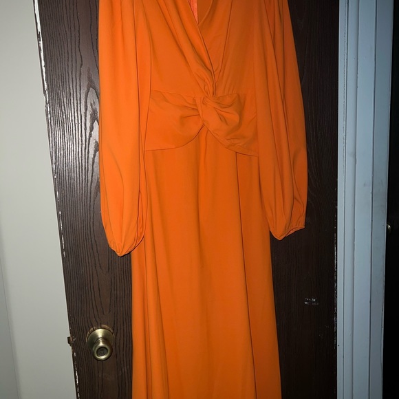 Long orange maxi dress - Picture 4 of 6